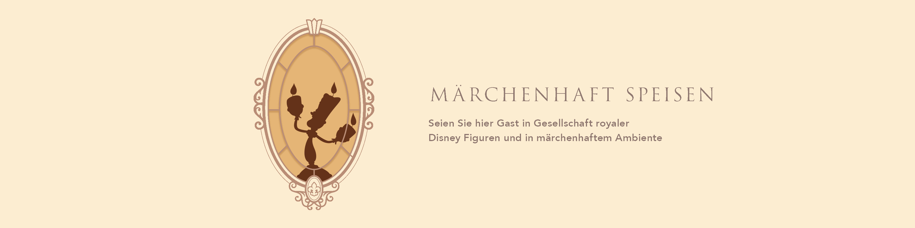 Märchenhaft Speisen Seien Sie hier Gast in Gesellschaft royaler Disney Figuren und in märchenhaftem Ambiente.