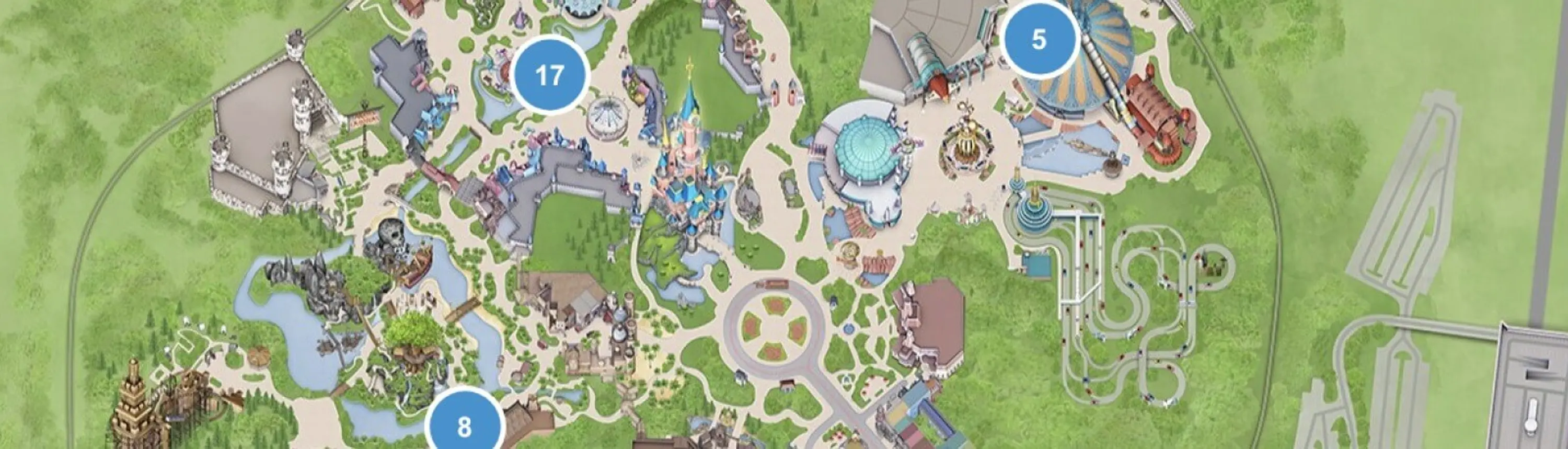 Disneyland Paris themed areas and atmosphere
