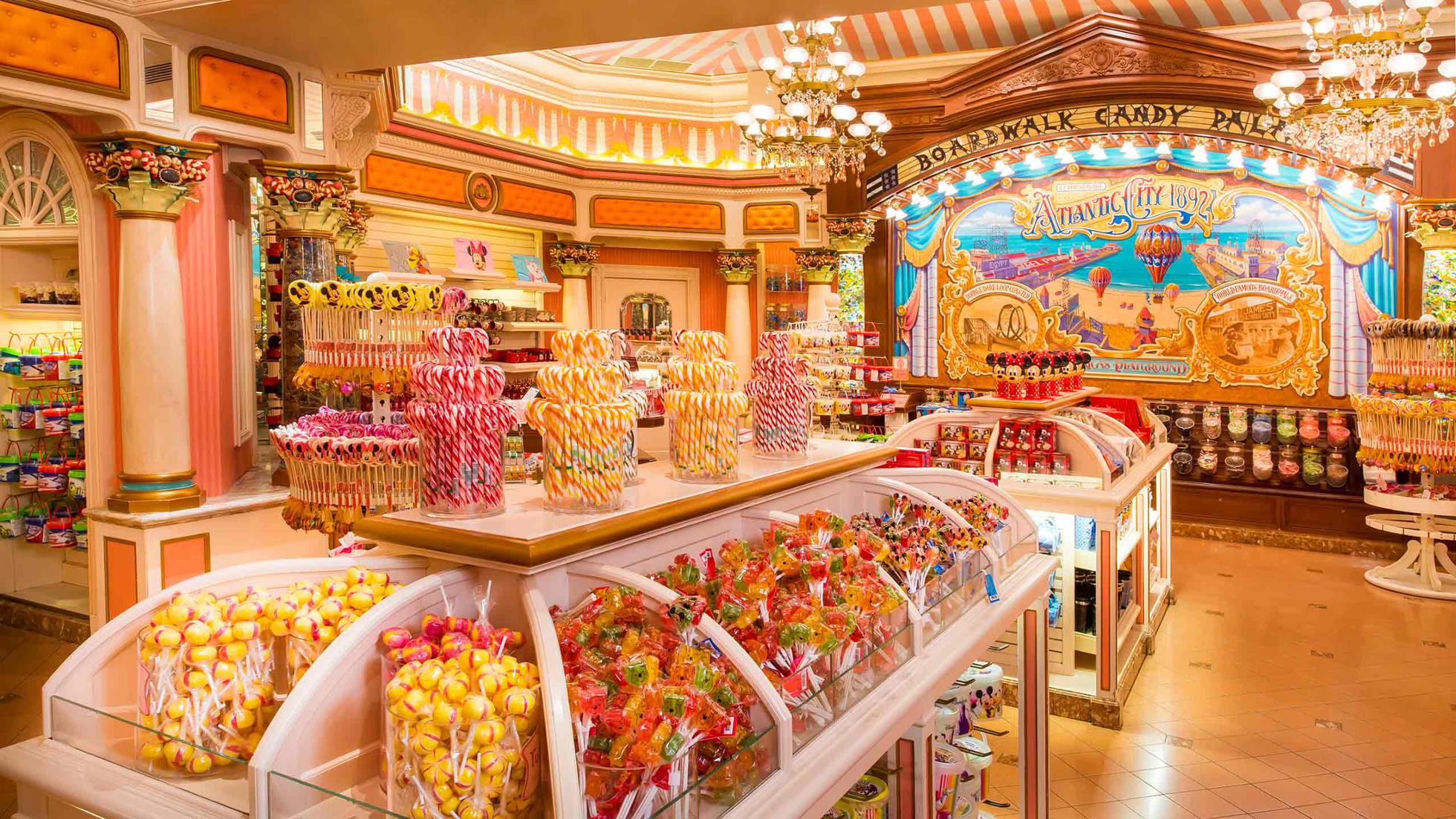 Boardwalk Candy Palace Main Street Usa Disneyland Paris